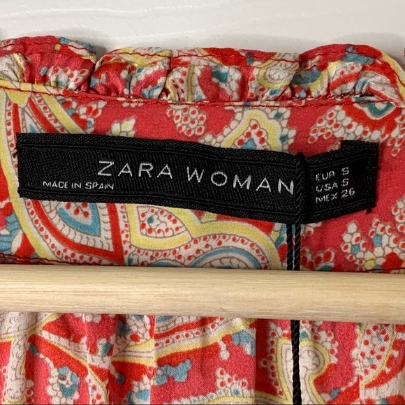 ZARA WOMAN 100% Silk Paisley Mini Dress - Picture 5 of 9